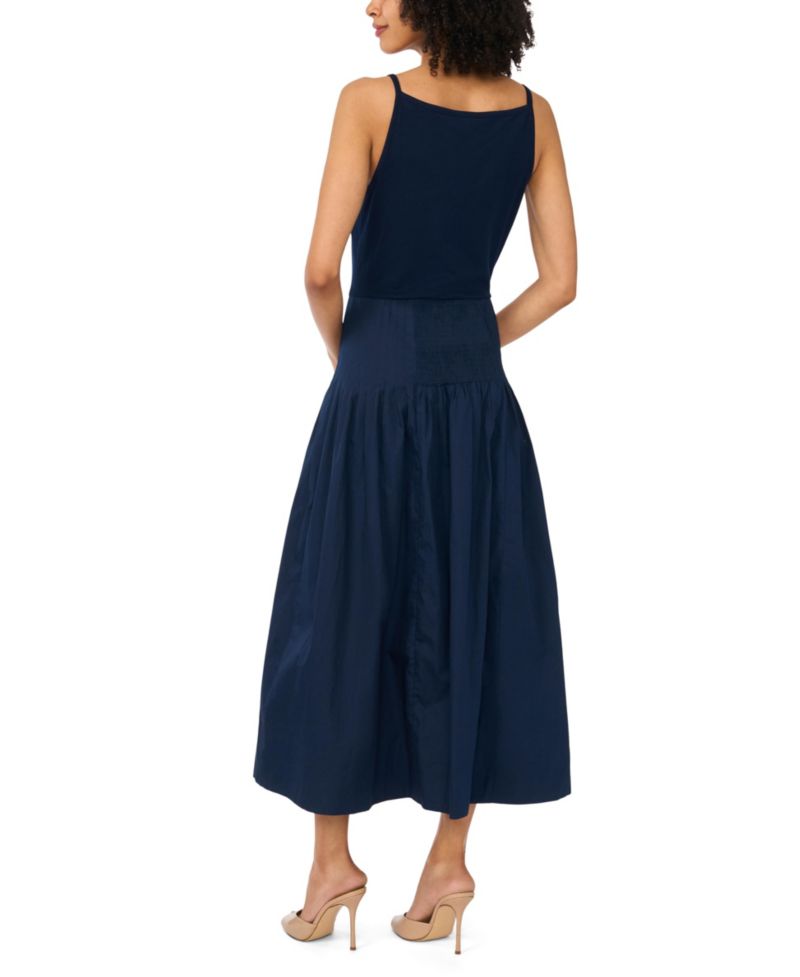 Women's Sleeveless Cotton Midi Dress