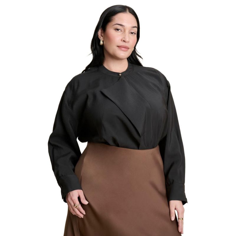 Women's Neck Pleat Blouse