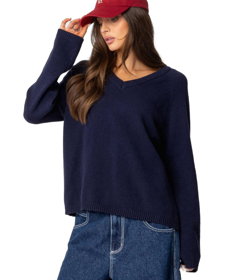Women's Martha Oversized V Neck Sweater