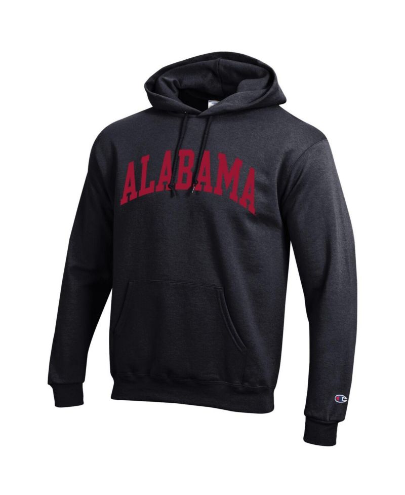 Men's White Alabama Crimson Tide Basic Arch Fleece Pullover Hoodie