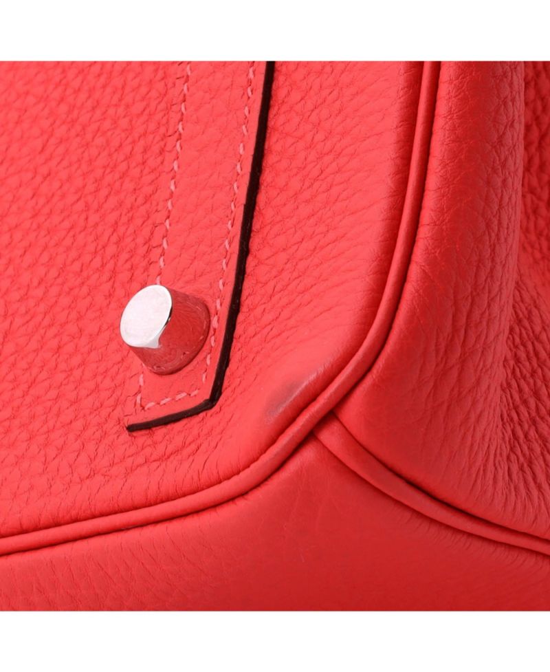 Birkin 30 Handbag Red Togo with Palladium Hardware
