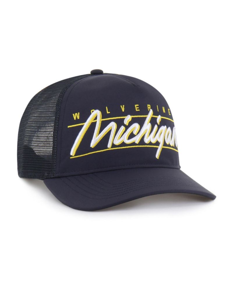 Men's and Women's '47 Navy Michigan Wolverines brrr&deg; Condor Mesh Hitch Adjustable Hat