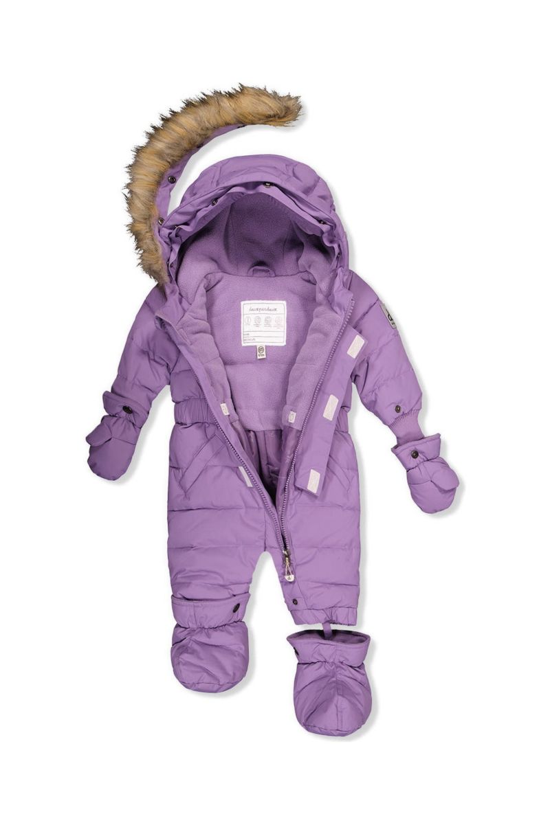 Baby Girls 6M TO 24M Original One Piece Puffy Snowsuit with Removable Mittens and Boots