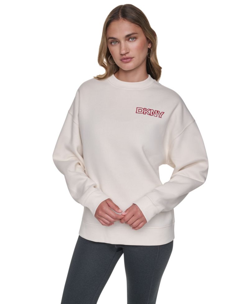 Women's Oversized Crewneck Embroidered Pullover