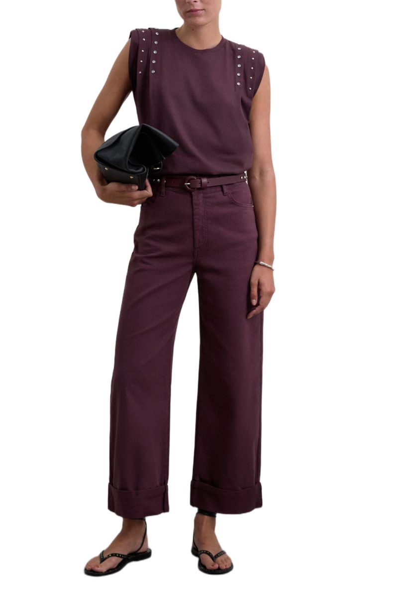 Women's Folded Denim Pant