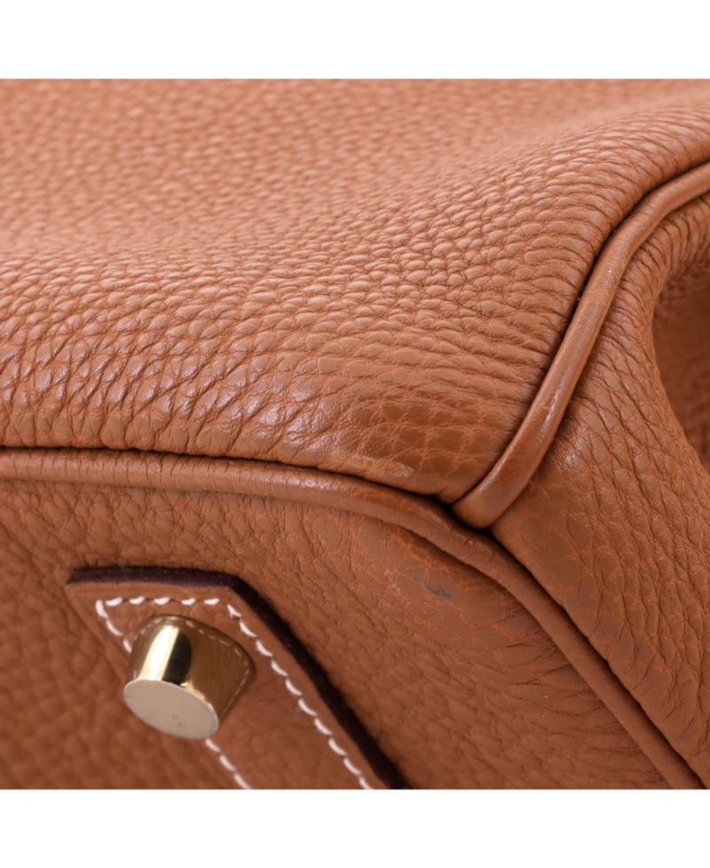Pre-Owned Hermes Birkin 35 Handbag Brown Togo with Gold Hardware