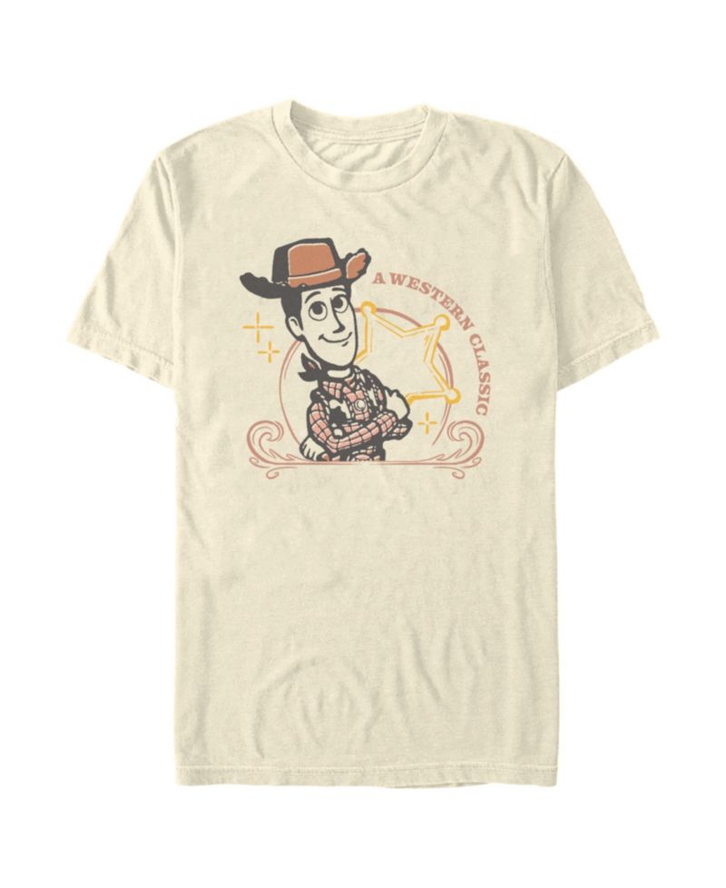 Men's Disney Pixar Toy Story Woody Awesome Deputy Vintage Graphic T-Shirt