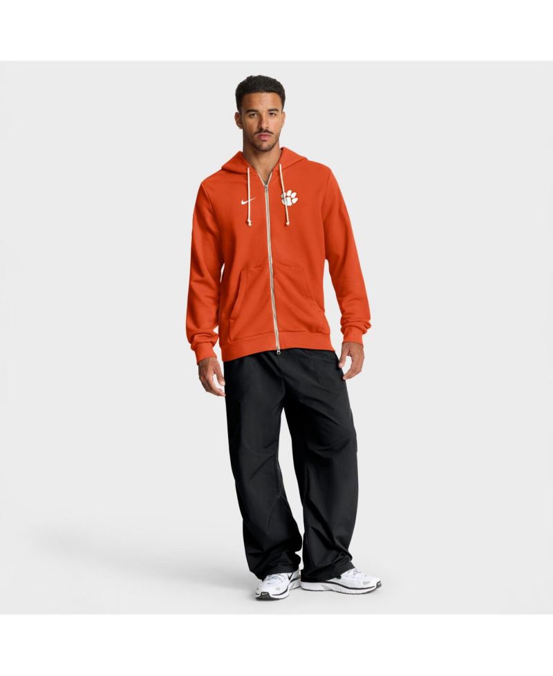 Men's Orange Clemson Tigers 2025 Sideline Standard Issue Dri-FIT Full-Zip Hoodie