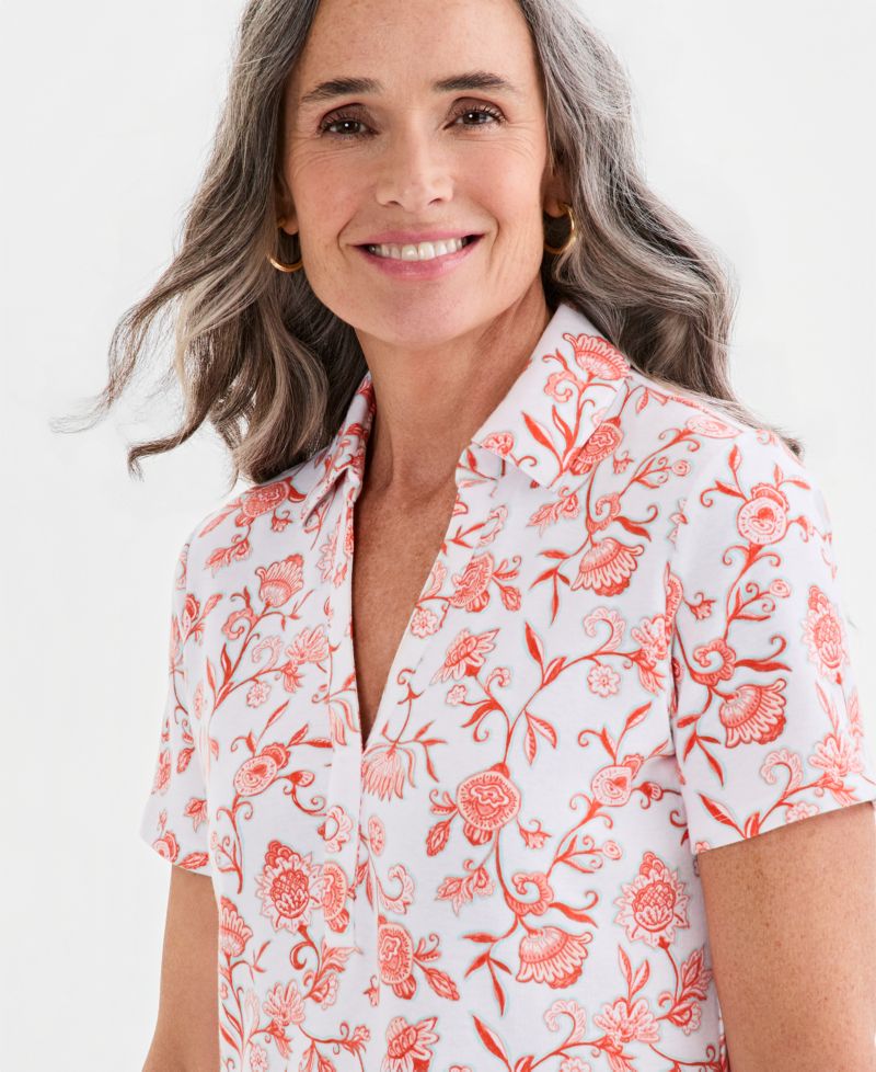 Women's Printed Polo Dress