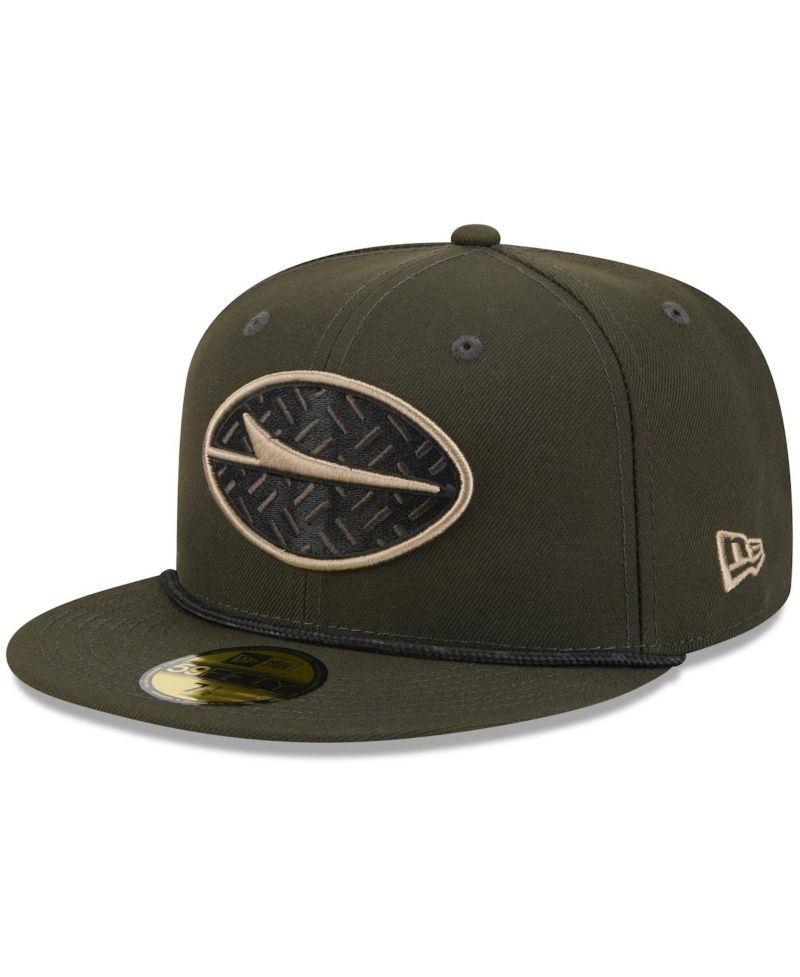 Men's Gotham Green New York Jets 2025 Rivalries Collection Sideline Rope 59FIFTY Fitted Hat