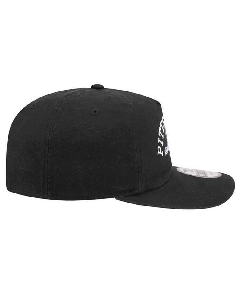 Men's Black Pittsburgh Steelers Stacked 19TWENTY Adjustable Hat
