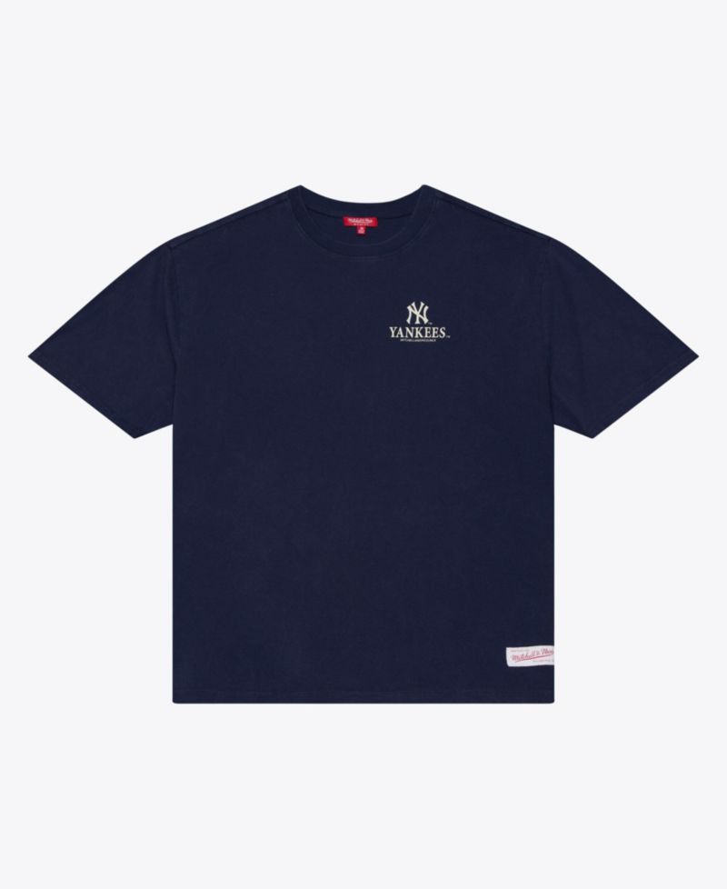Women's Navy New York Yankees Core Essentials Micro Logo T-Shirt