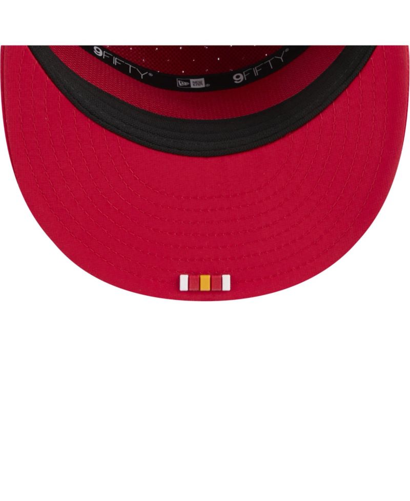 Men's Red Kansas City Chiefs 2025 Sideline Split Panel 9FIFTY Snapback Hat