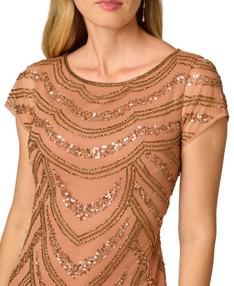 Women's Embellished Godet-Inset Gown