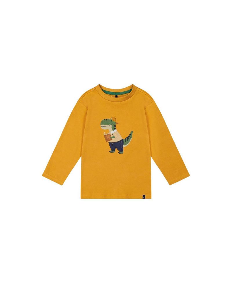 Little and Big Boy 6- 8 Long Sleeve Organic Cotton T-Shirt