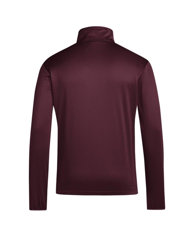 Men's Maroon Mississippi State Bulldogs 2024 Coaches Sideline Quarter-Zip Sweatshirt