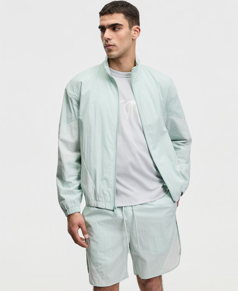 Men's Relaxed-Fit Color Blocked Track Jacket