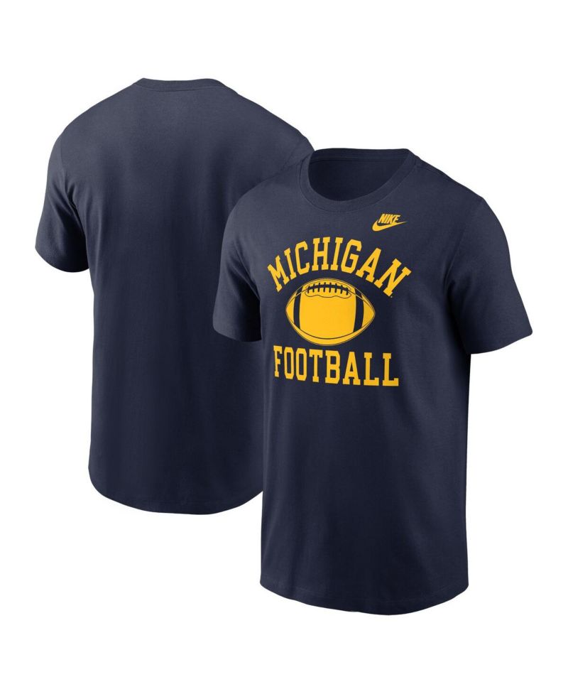 Men's Navy Michigan Wolverines Legacy Football Icon T-Shirt