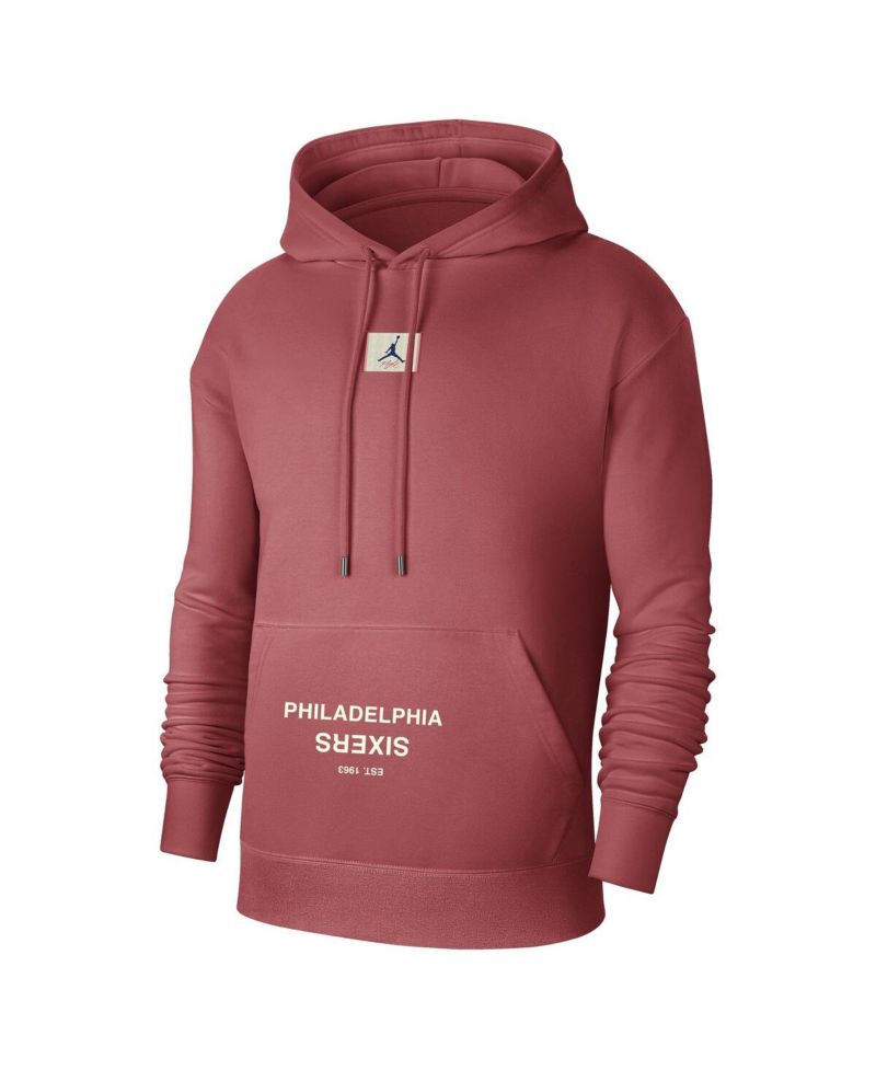 Men's Red Philadelphia 76ers Courtside Statement Edition Pullover Hoodie