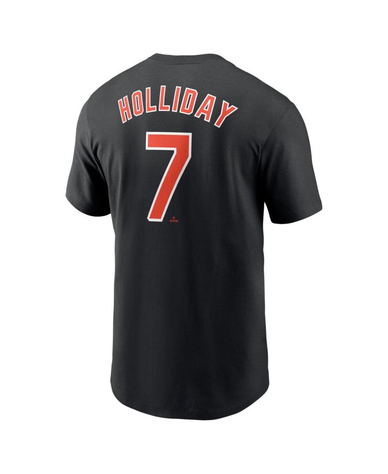 Men's Jackson Holliday Black Baltimore Orioles Fuse Name & Number T-Shirt