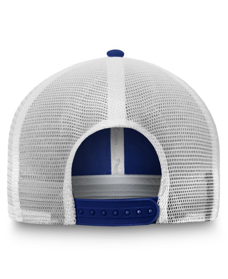 Men's Blue/White Toronto Maple Leafs Core Primary Logo Trucker Adjustable Hat