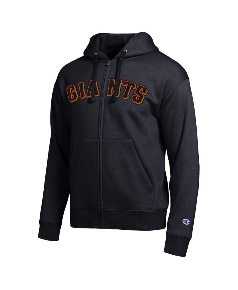 Men's San Francisco Giants Black All-Star Wordmark Full-Zip Hoodie