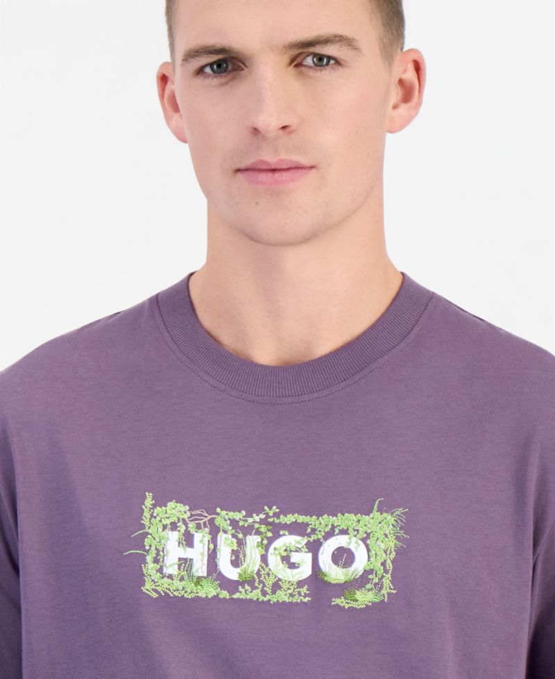 Men's Dobermann Short Sleeve Crewneck Logo Print T-Shirt