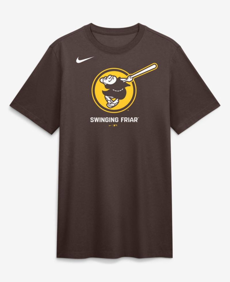 Men's Brown San Diego Padres Tri-Blend Logo T-Shirt