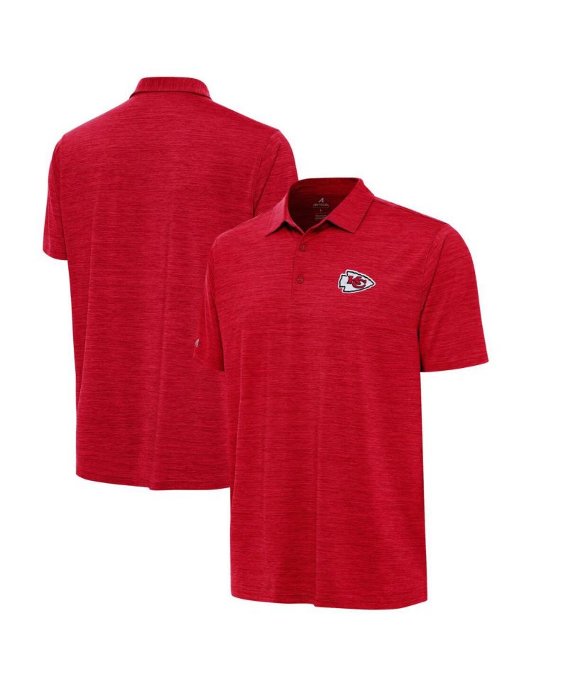 Men's Heather Red Kansas City Chiefs Layout Polo Shirt