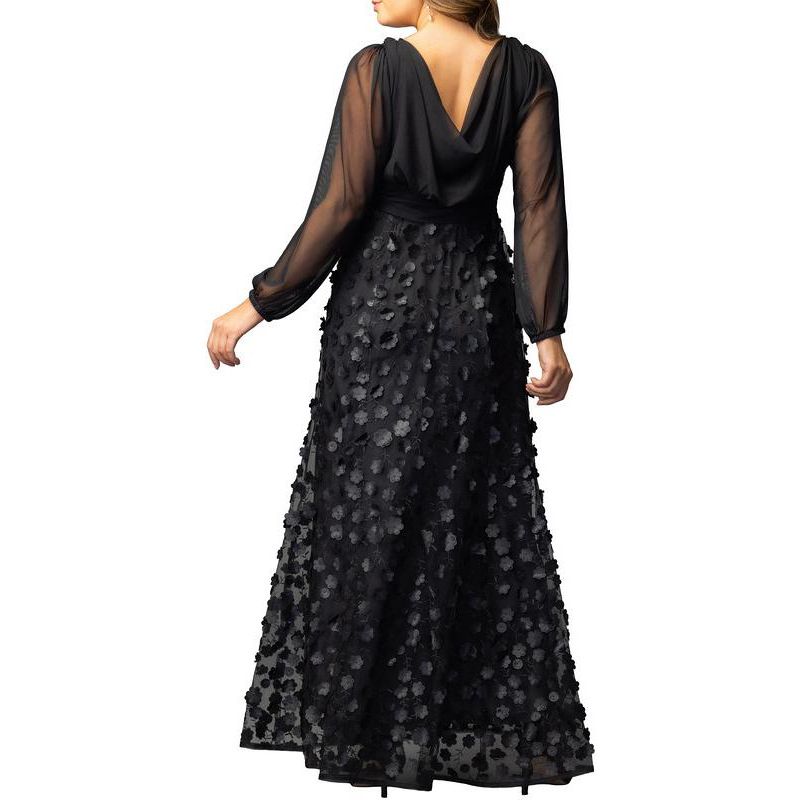 Women's Blossoming Beauty Mesh Evening Gown