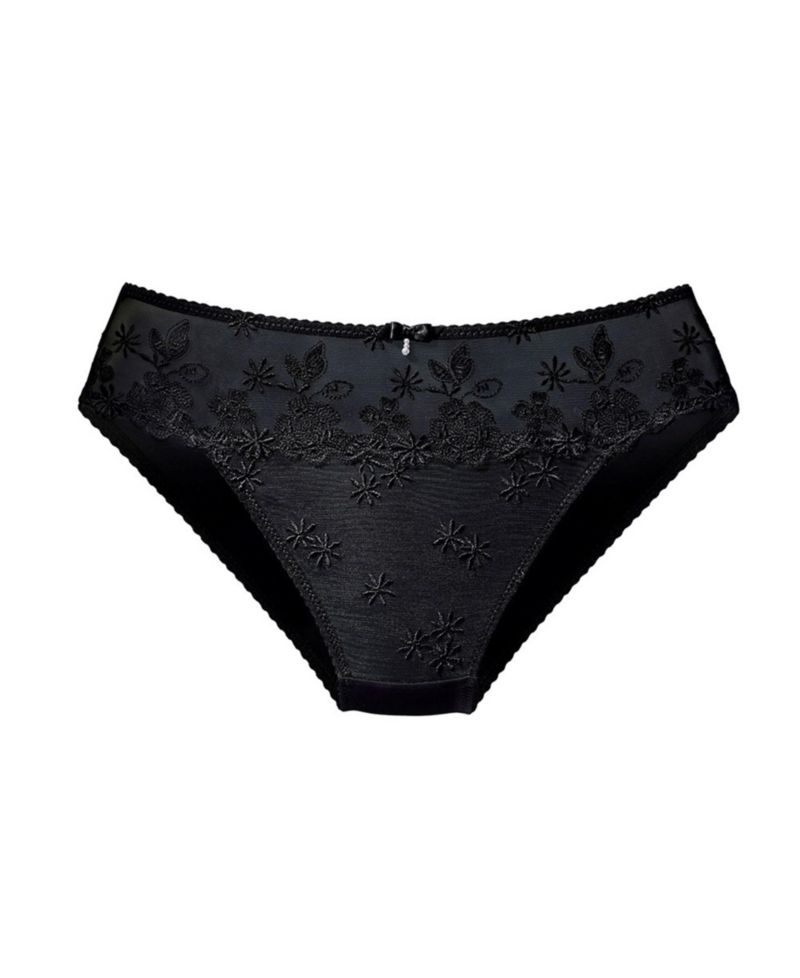 Women's Floral Print Lace Panty Embroidered Hipster Underwear