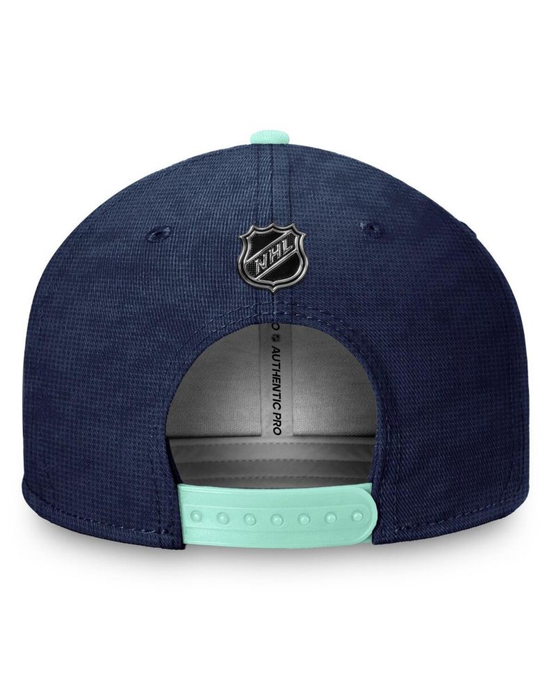 Men's Deep Sea Blue/Light Blue Seattle Kraken Authentic Pro Rink Snapback Hat