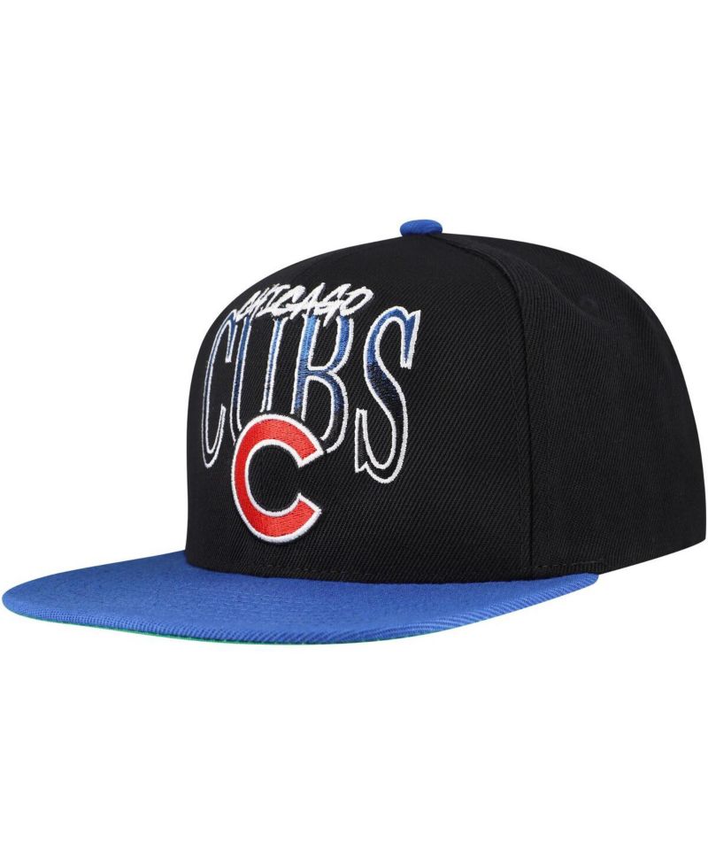 Men's Black Chicago Cubs Rise Up Snapback Hat