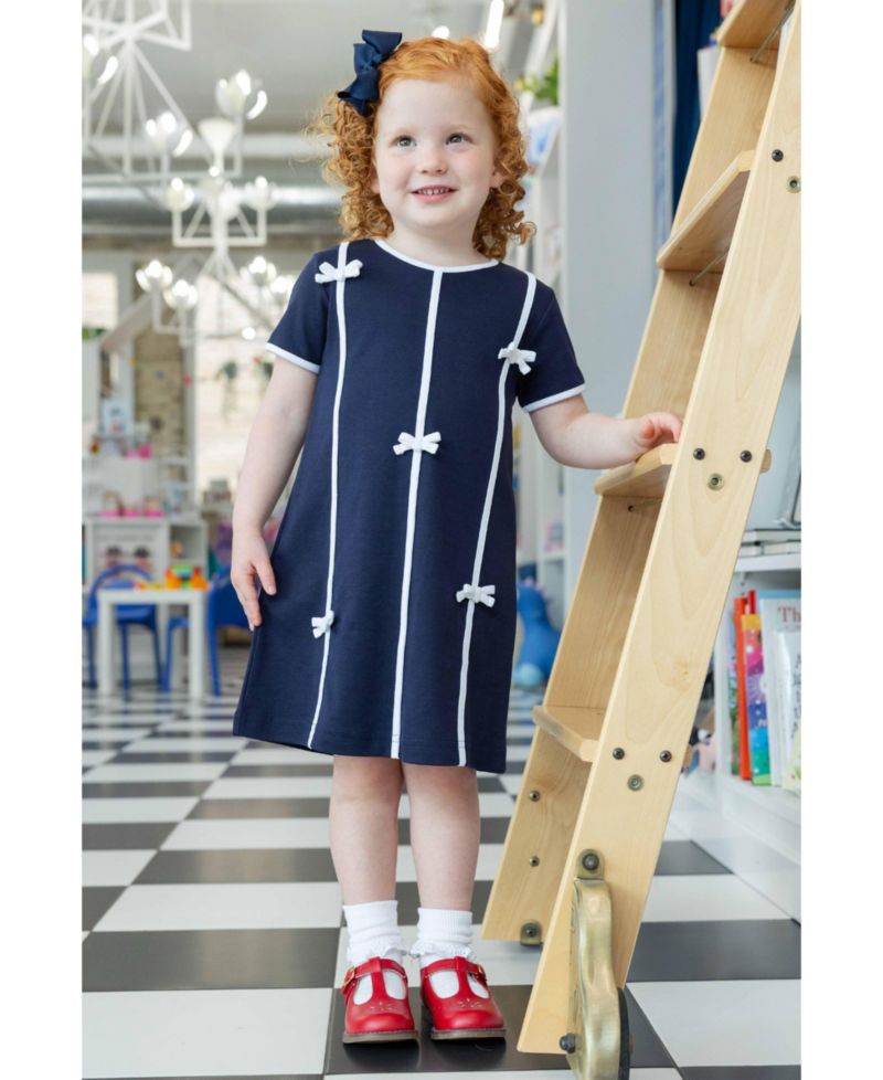 Girls (7-10) Knit Dress with Bows