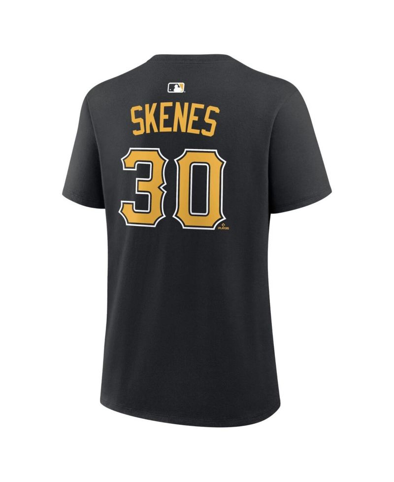 Women's Paul Skenes Black Pittsburgh Pirates Name and Number T-Shirt