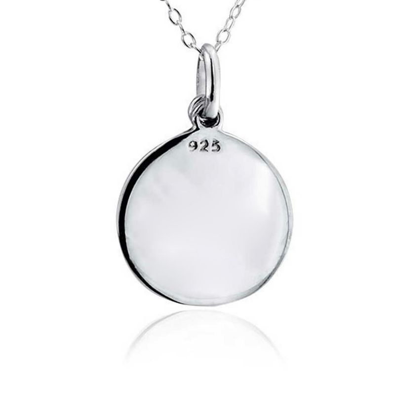 Spiritual Christian Eternal Circle Cross Pendant Necklace Sterling Silver