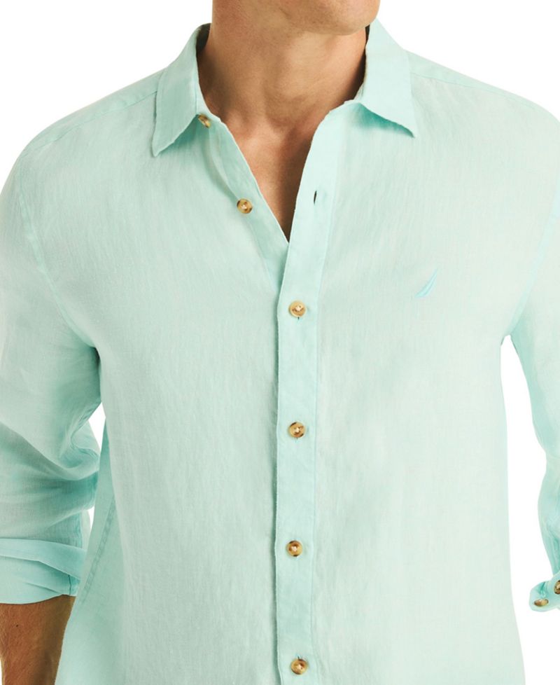 Men's Long-Sleeve Linen Shirt