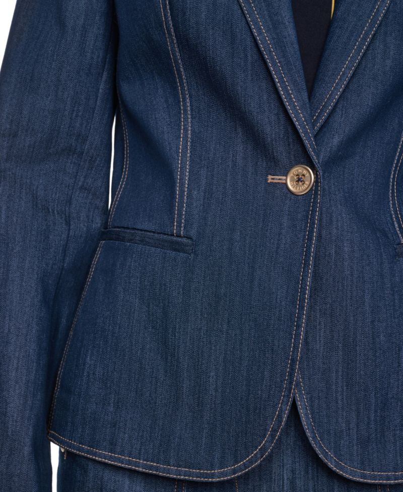 Women's Notch-Collar One-Button Blazer