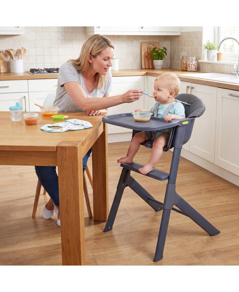 Footrest-Equipped 3-in-1 Washable High Chair for Toddlers