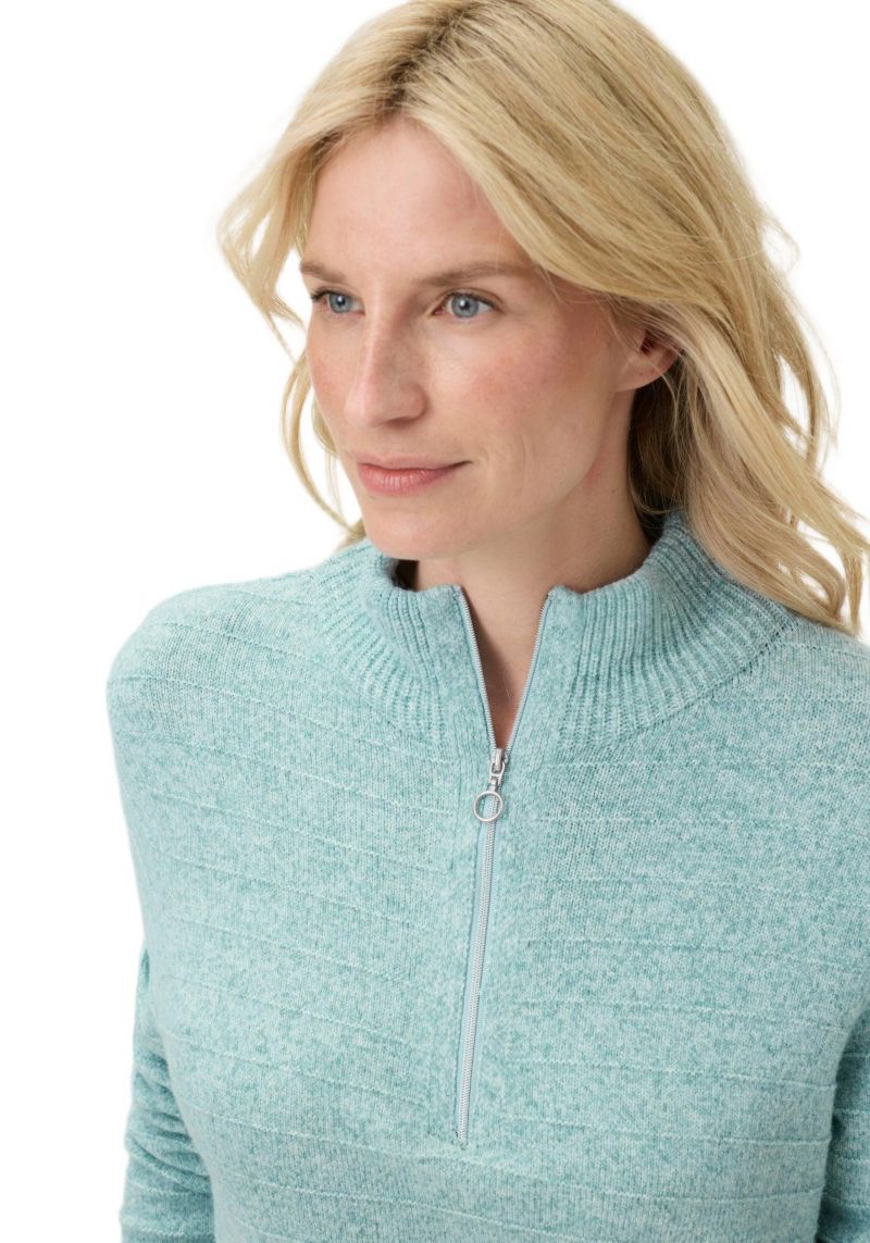 Women's Half Zip Mock Sweater