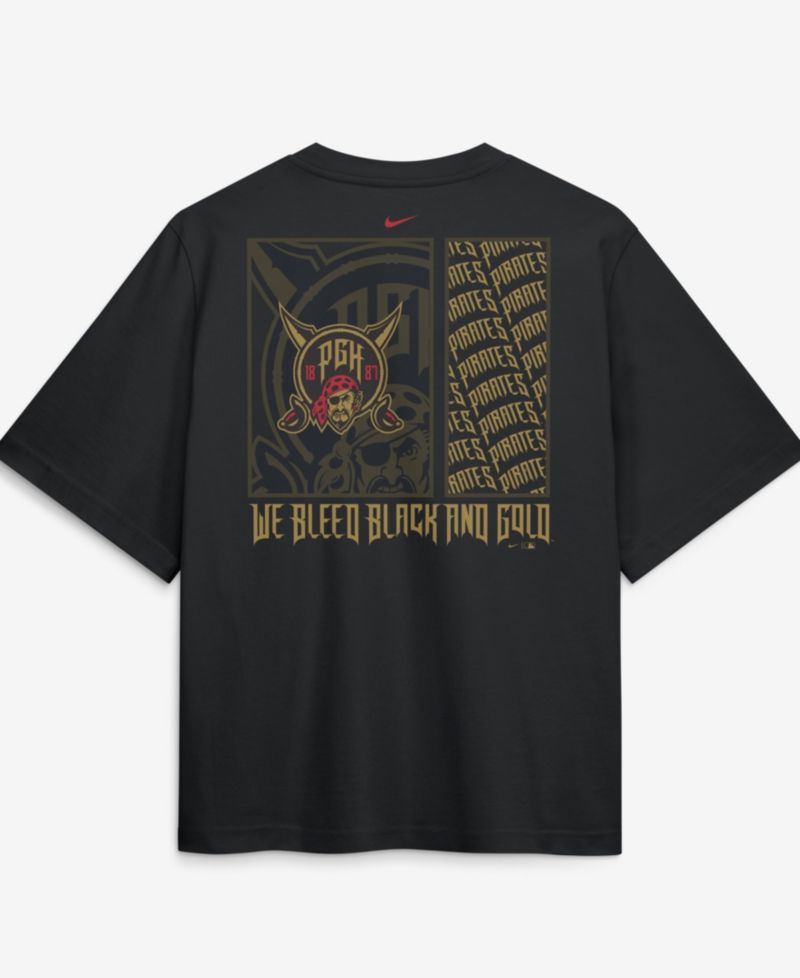 Women's Black Pittsburgh Pirates Premium Essentials Relaxed Boxy T-Shirt