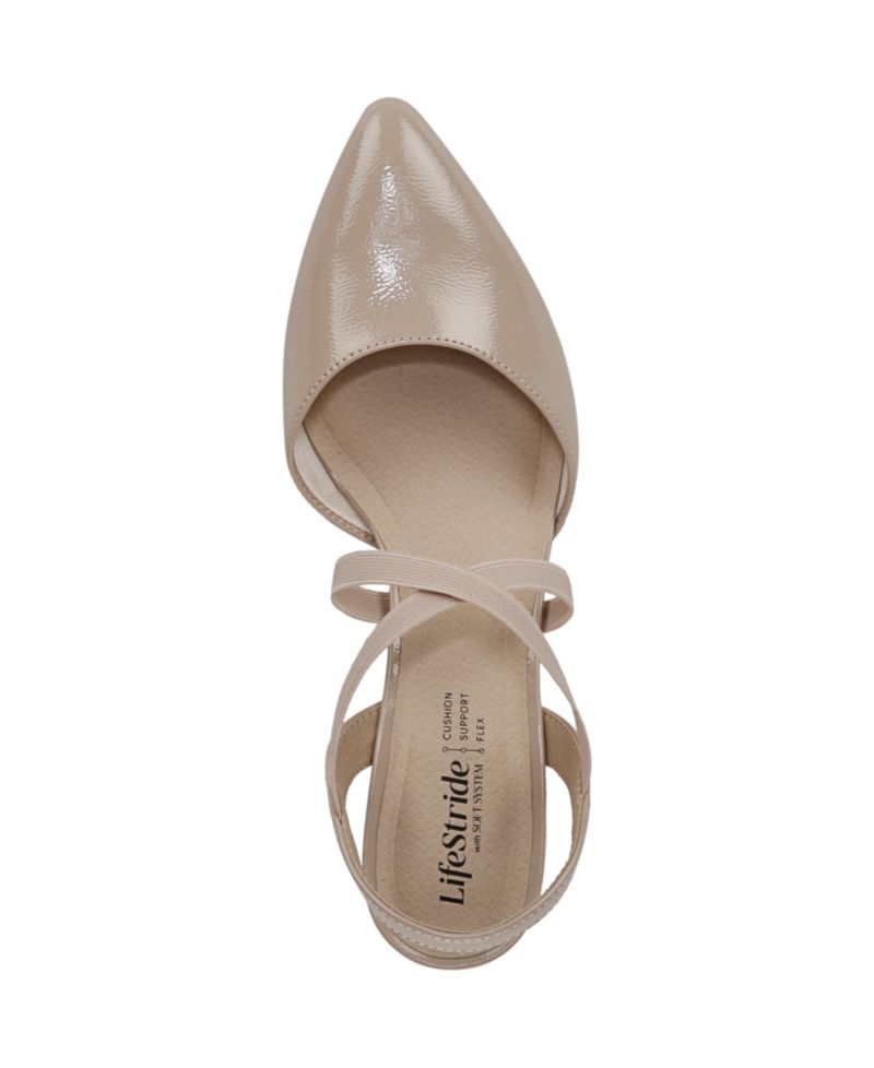 Women's April Block Heel Ankle Strap Slingback Pumps
