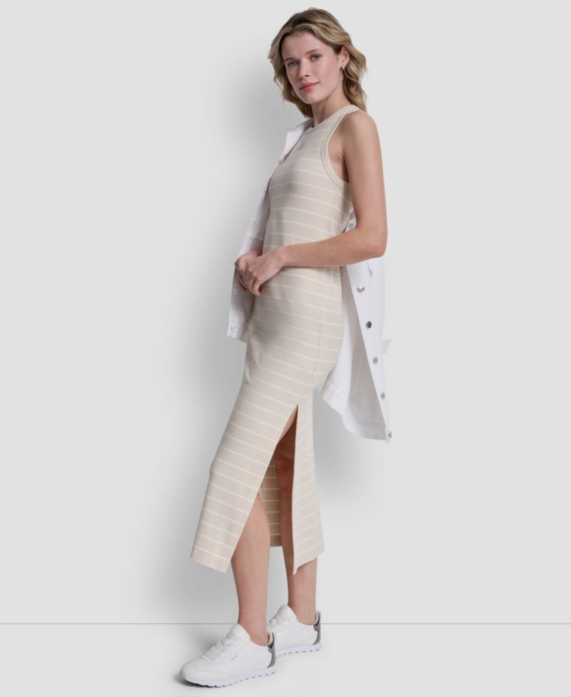 Women's Side-Slit Tank Midi Dress