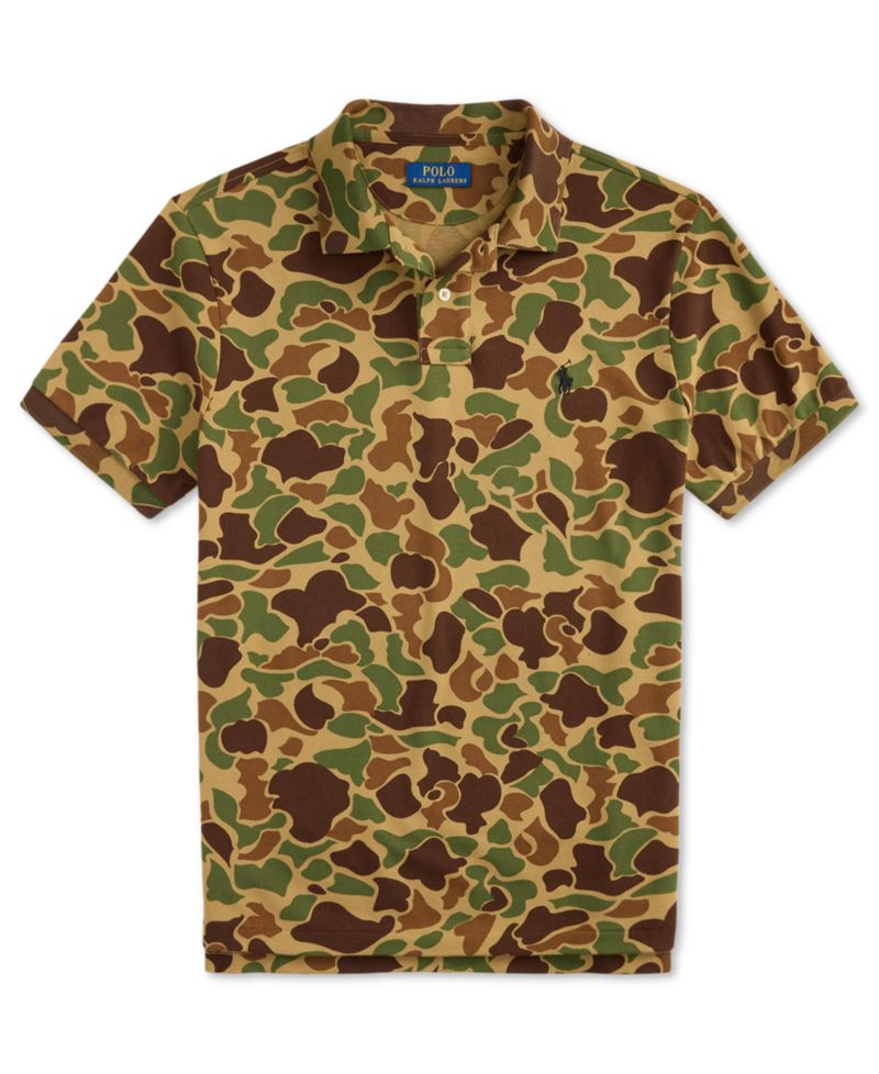 Men's Camo Mesh Classic-Fit Polo Shirt