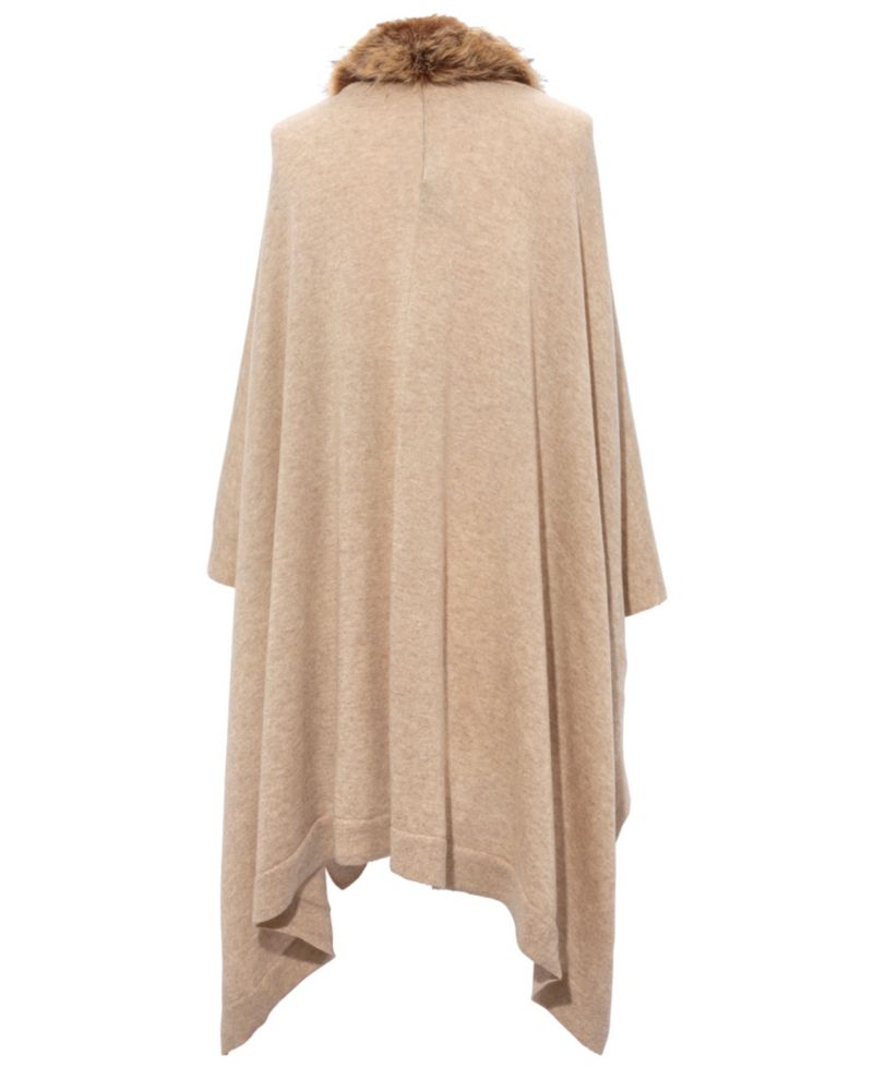 Faux Toscana Trim Knit Ruana