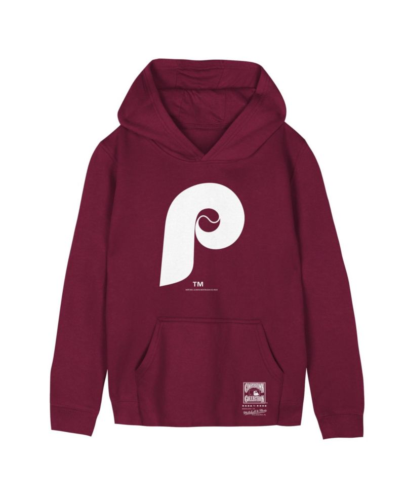 Big Boys and Girls Burgundy Philadelphia Phillies Retro Logo Hoodie