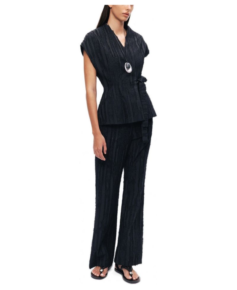 Women's Textured Belted Vest