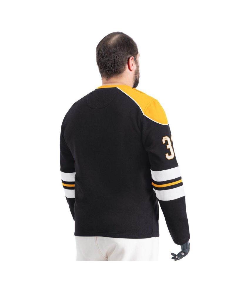 Men's Black Pittsburgh Steelers Adaptive Lord Stanley Crewneck Sweatshirt
