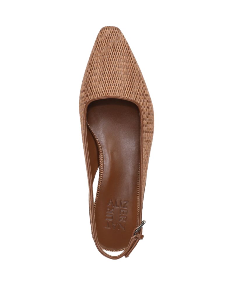 Women's Ginger 2 Snip Toe Asymmetrical Low Block Heel Slingbacks