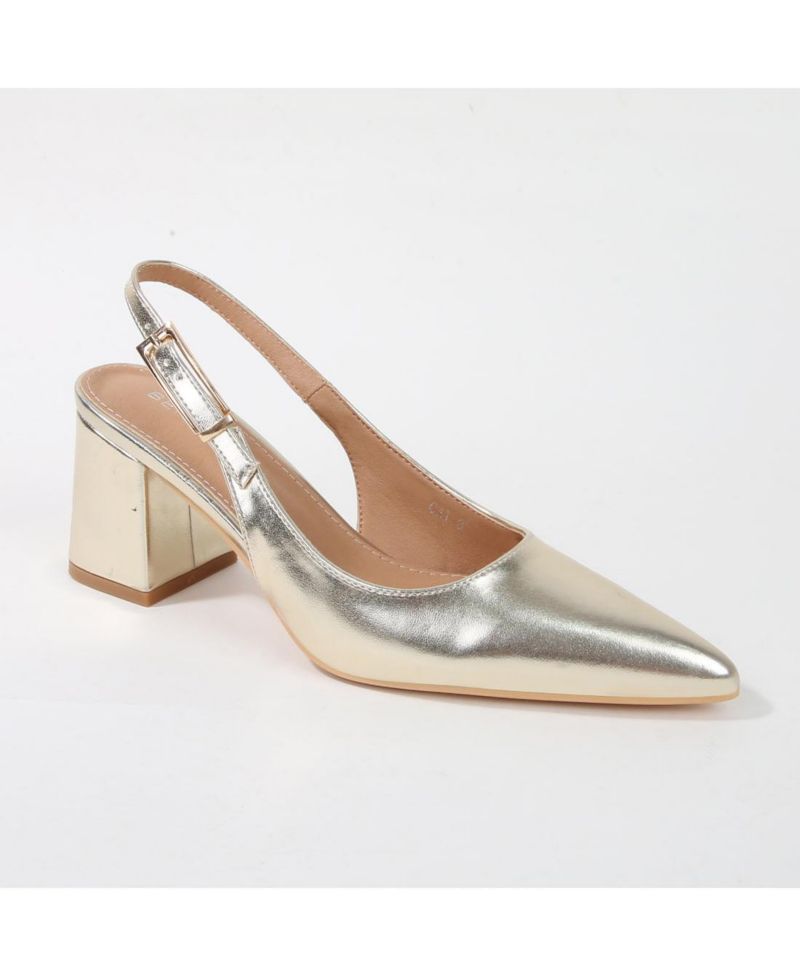 Cai Patent Block Heel Slingback